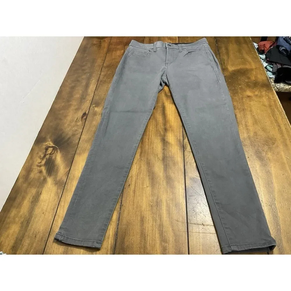 Lularoe Womens Gray Mid Rise Stretch Skinny Leg Pants Size 28